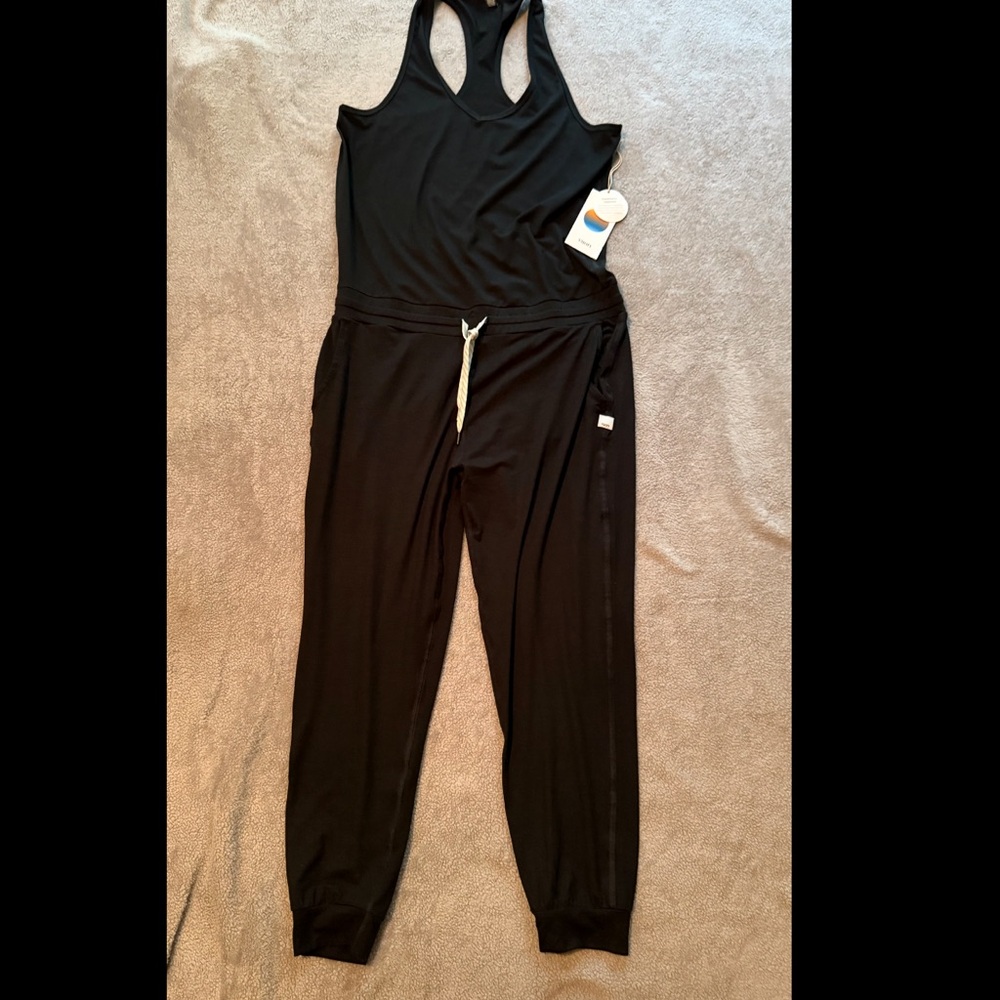 Vuori Black Sleeveless Jumpsuit